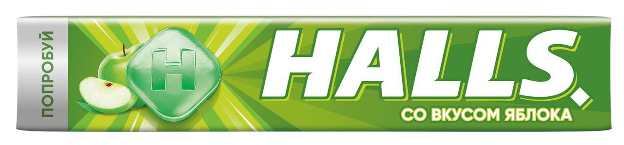 Леденцы Halls яблоко, 25г