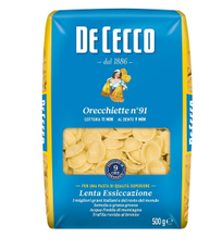 Макароны ракушки De Cecco Orecchiette №91, 500г