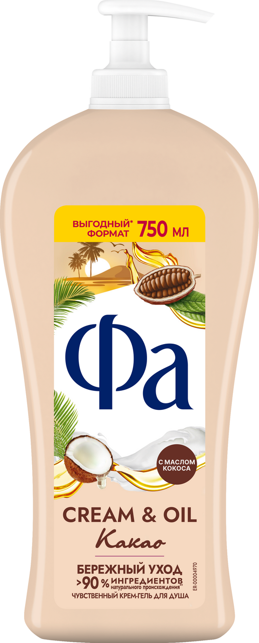 Изображение товара Крем-гель для душа Фа Cream&Oil какао, 750мл