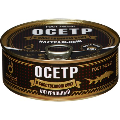Осетр EcoFood натуральный в собственном соку, 240г купить с доставкой ...