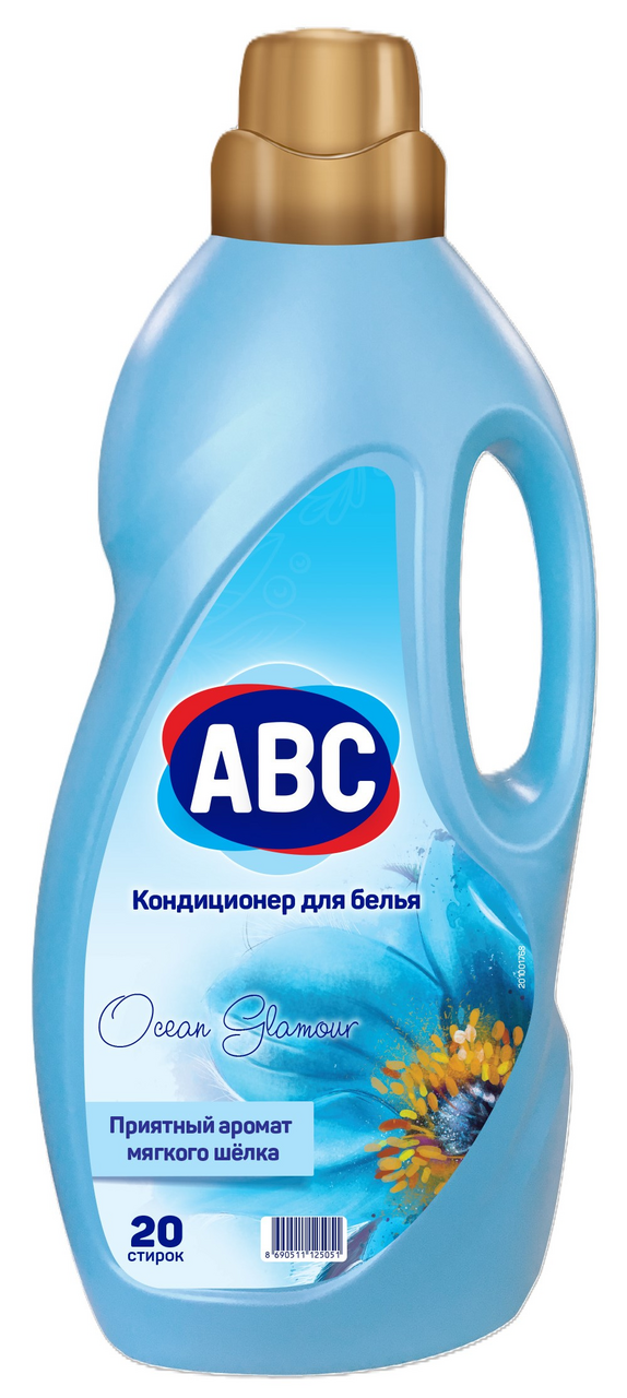 Изображение товара Кондиционер для белья ABC Ocean Glamour 2л мягкое средство для стирки при последнем полоскании