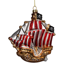 Украшение ErichKrause Decor Пиратский корабль стекло, 12см