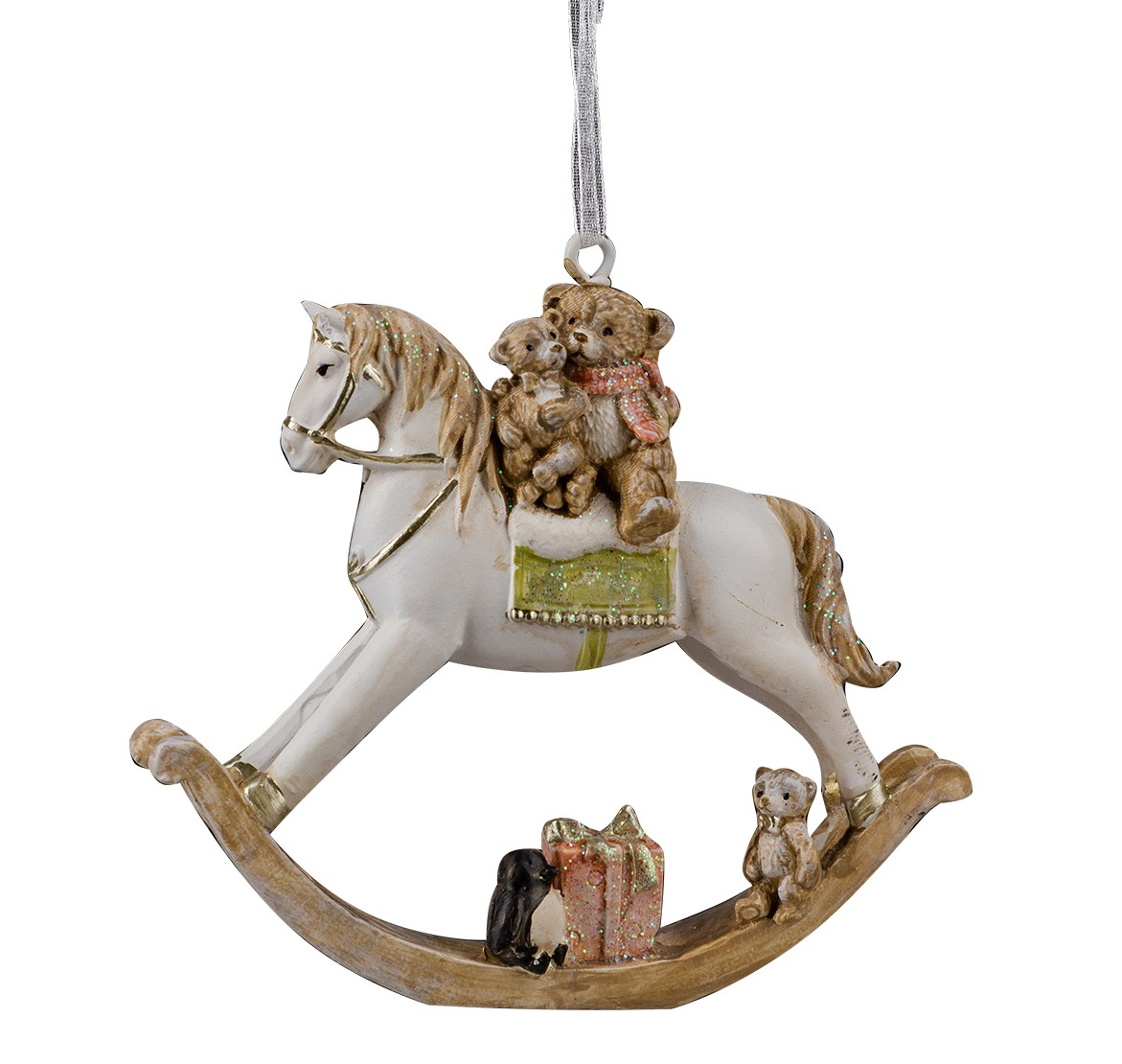 Украшение Erich Krause Decor Лошадка-качалка с мишками пастель, 9см