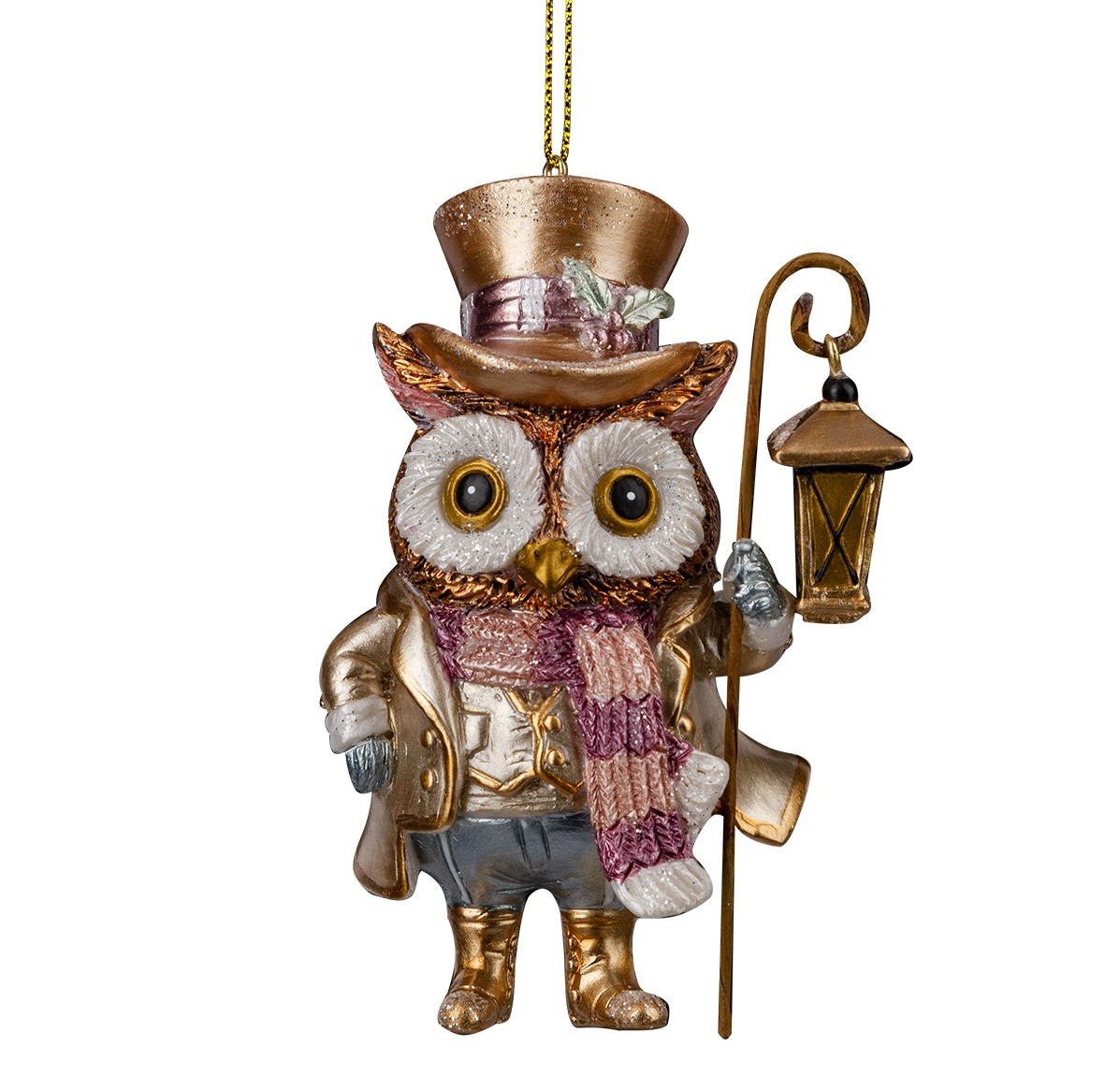 Украшение Erich Krause Decor Филин с фонарем пастель, 9.5см