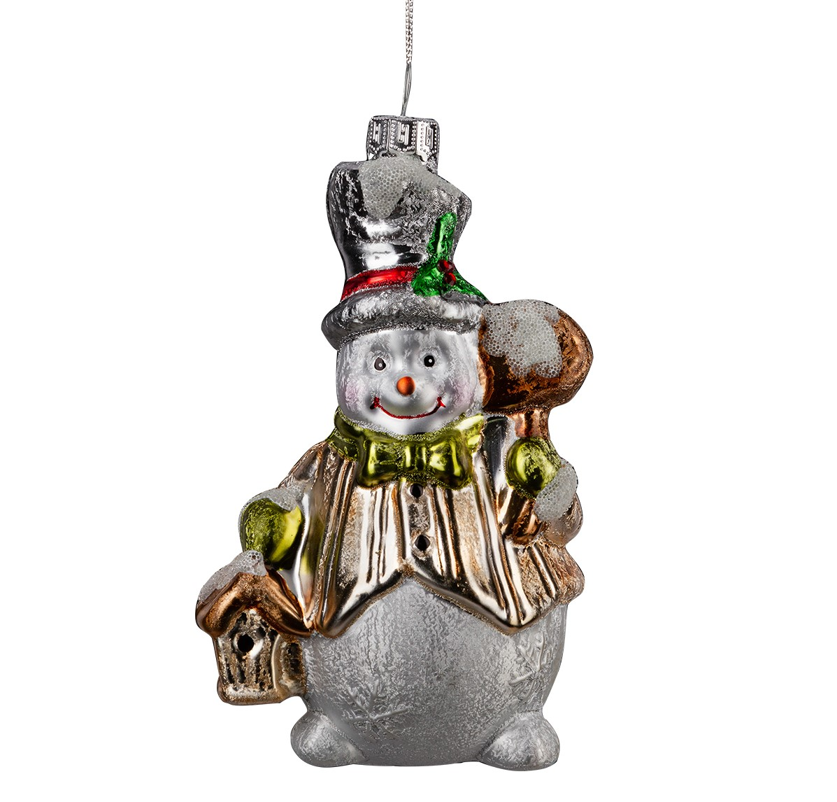 Украшение Erich Krause Decor Снеговик стекло, 13см