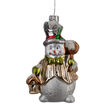 Украшение ErichKrause Decor Снеговик стекло, 13см