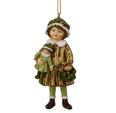 Украшение ErichKrause Decor Девочка с куклой рождественская, 10см