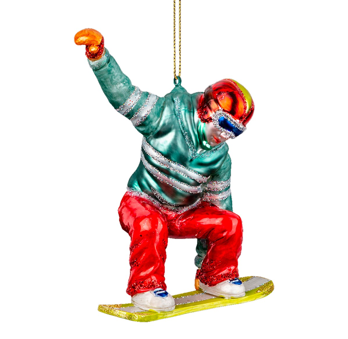 Украшение Erich Krause Decor Сноубордист стекло, 15см