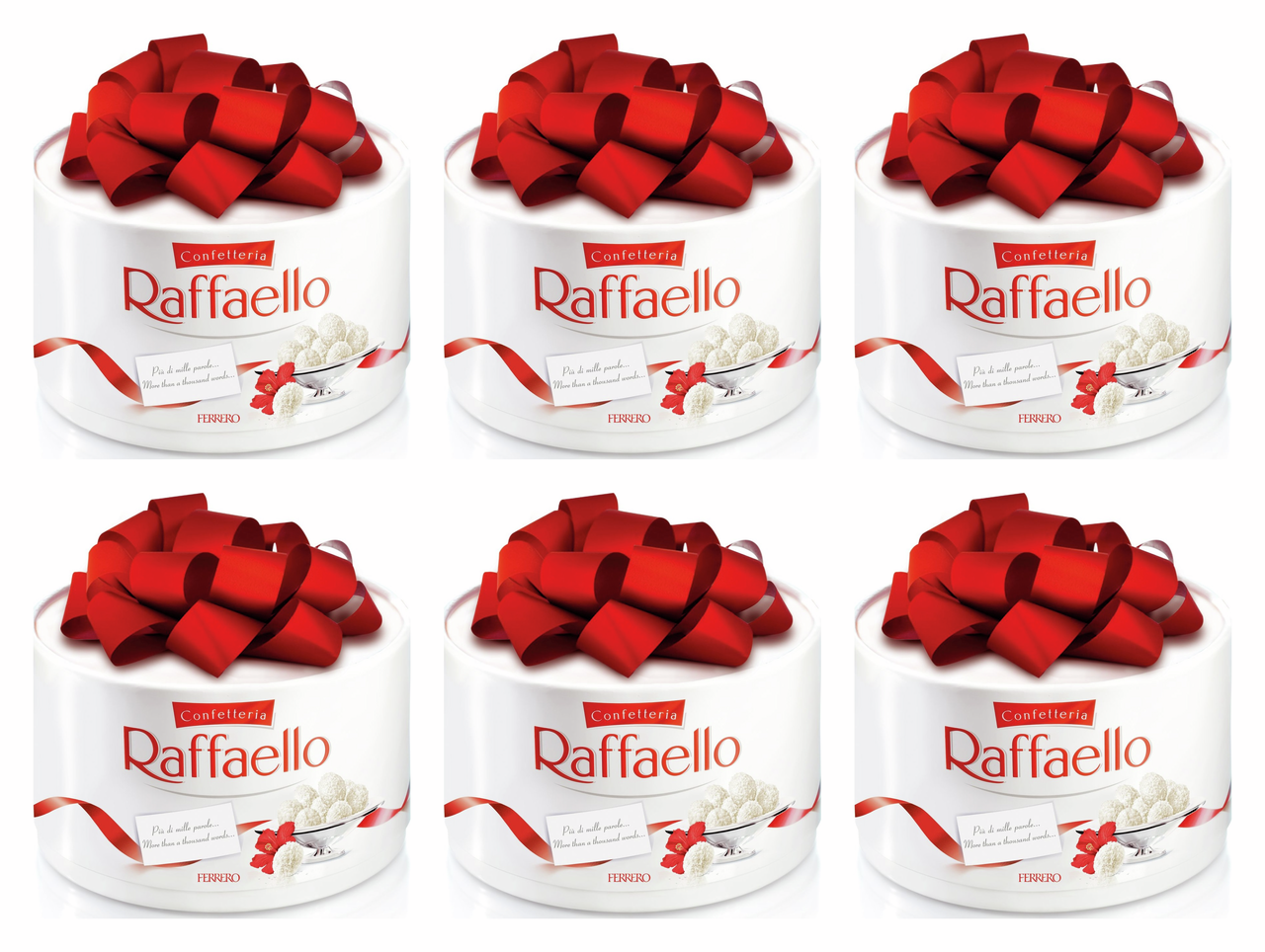 Набор конфет Raffaello Тортик с цельным миндальным орехом в кокосовой обсыпке, 100г x 6 шт
