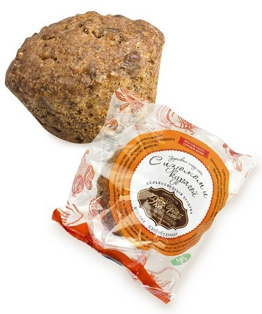 Кекс Экохлеб из пророщенной пшеницы с курагой и изюмом, 100г