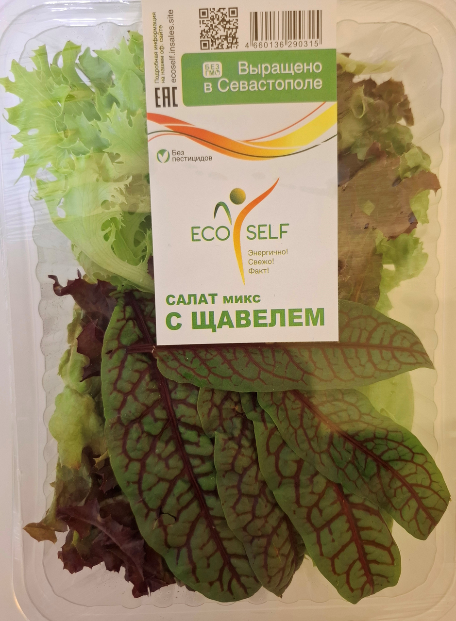 Салат микс Ecoself с щавелем, 75г