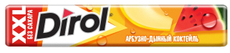 Жевательная резинка Dirol XXL арбузно-дынный коктейль без сахара, 19г