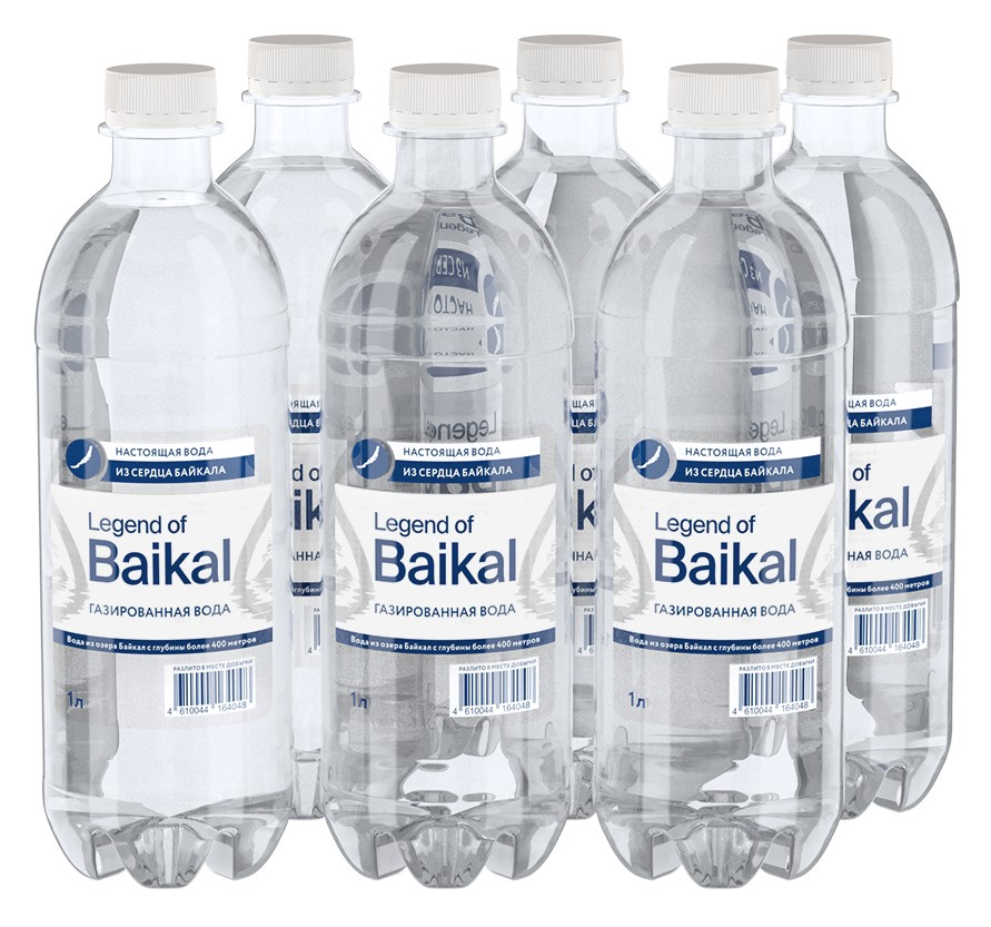Изображение товара Вода Legend of Baikal газированная 1л (6 штук в упаковке)