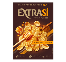 Хлопья кукурузные Extrasi с медом и корицей, 250г