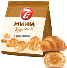 Мини-круассаны 7 Days c кремом со вкусом карамель, 265г