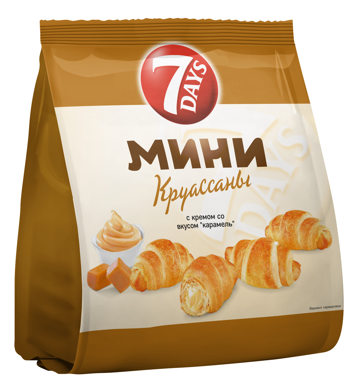 Мини-круассаны 7 Days c кремом со вкусом карамель, 265г