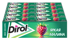 Жевательная резинка Dirol Яркая малина без сахара, 13г х 30 шт