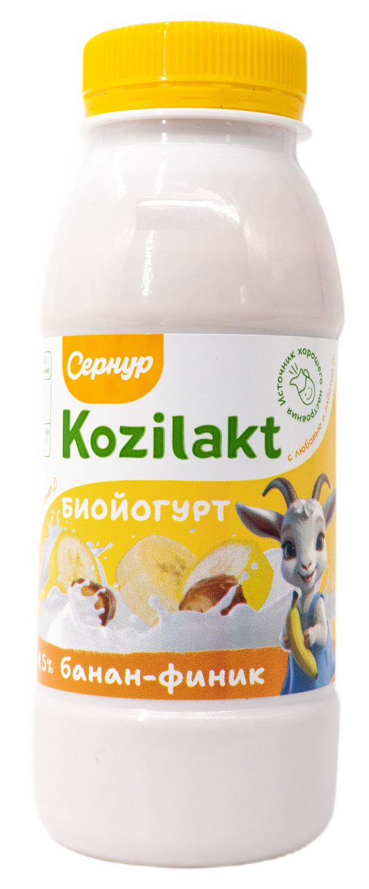 Биойогурт Сернур из козьего молока банан-финик 3-4.5%, 230г