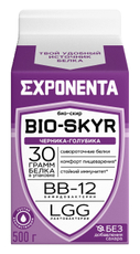 Напиток кисломолочный Exponenta Bio-Skyr Черника-голубика обезжиренный с высоким содержанием белка, 500г