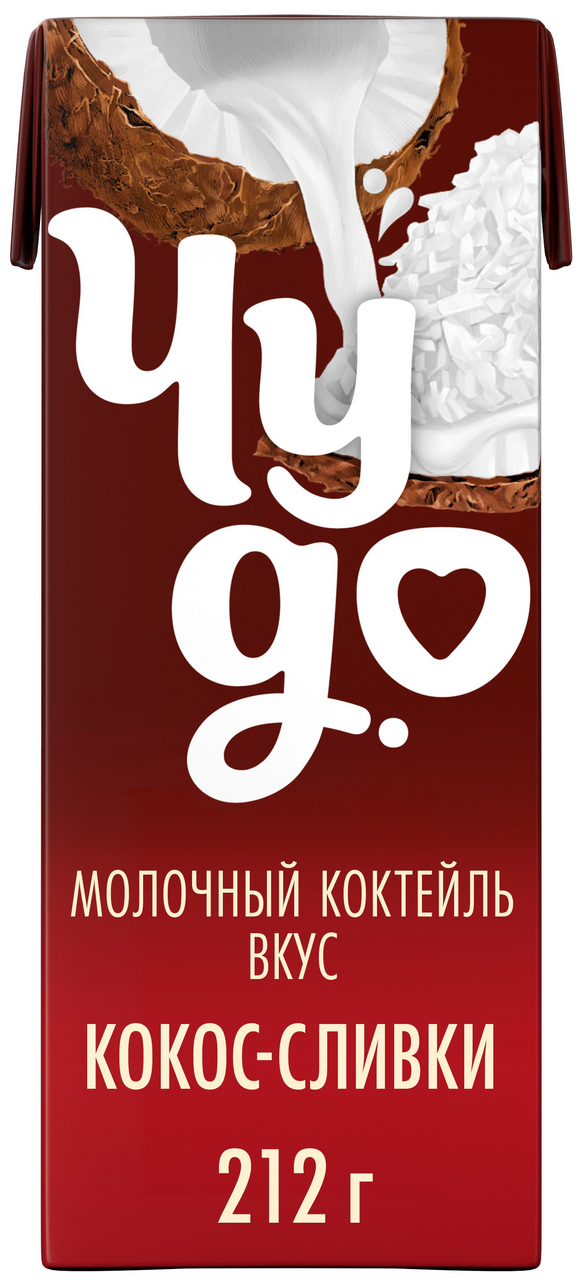 Коктейль молочный Чудо со вкусом Кокос-сливки 2%, 212г