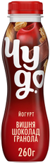 Йогурт питьевой Чудо Вишня-шоколад-гранола 2.2%, 260г