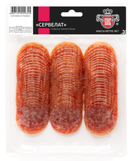 Колбаса Велес Салями сырокопченая нарезка ГОСТ, 90г