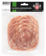 Колбаса Велес салями Миланская сырокопченая нарезка, 90г