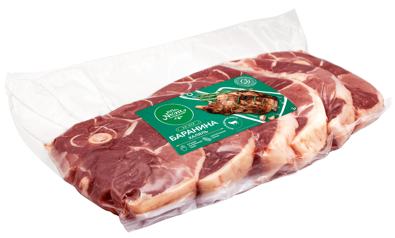 Стейк из мяса баранины An-Noor Халяль из окорока на кости охлажденный, ~1.5кг