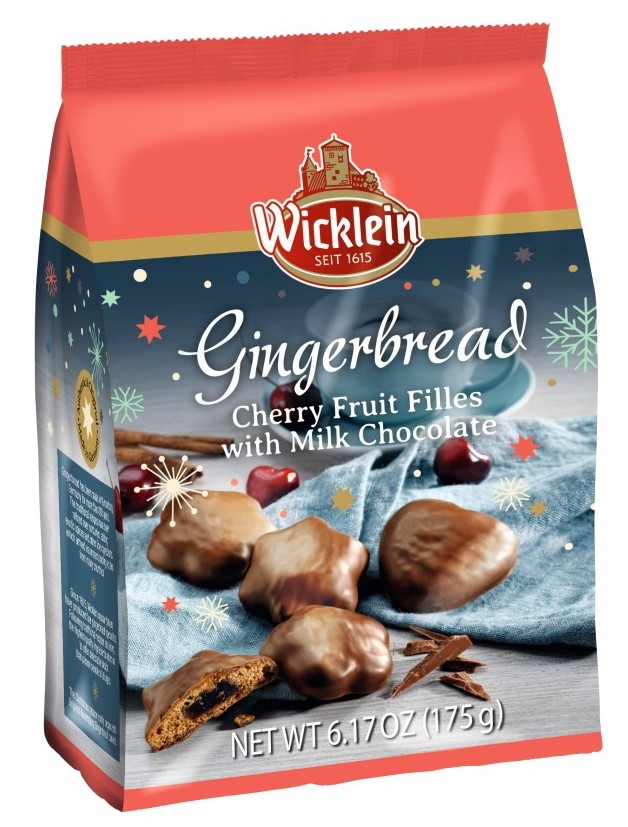 Пряники Wicklein с вишневой начинкой покрытые молочным шоколадом, 175г