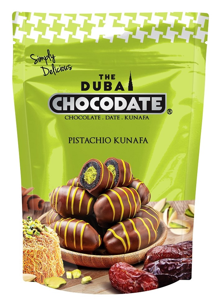 Конфеты Chocodate Финики с фисташковой пастой и тестом кунафа в молочном шоколаде, 90г