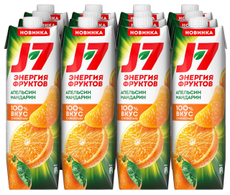 Нектар J7 из апельсинов и мандаринов с мякотью, 970мл х 12 шт