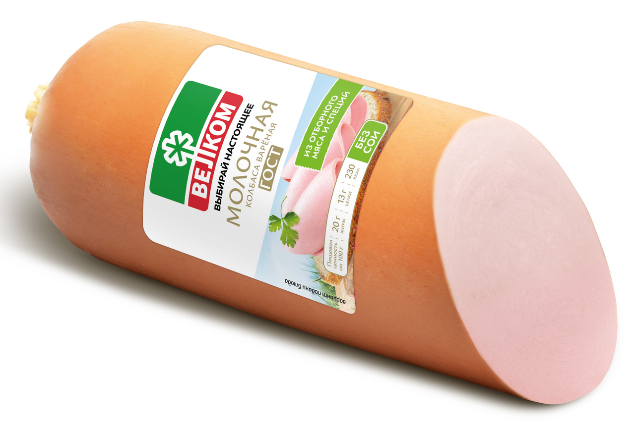 Колбаса Велком Молочная вареная ГОСТ, 400г