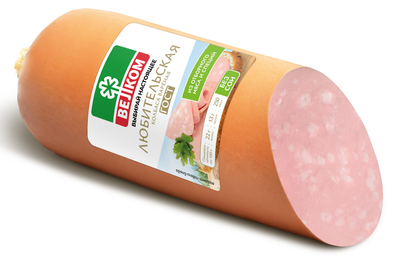 Колбаса Велком Любительская вареная ГОСТ, 400г