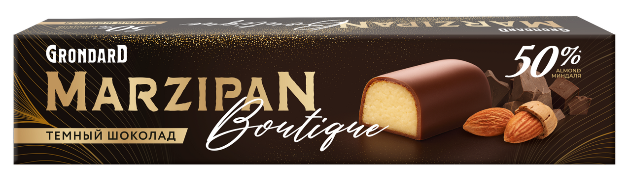 Батончик марципановый Grondard Boutique в темном шоколаде, 100г