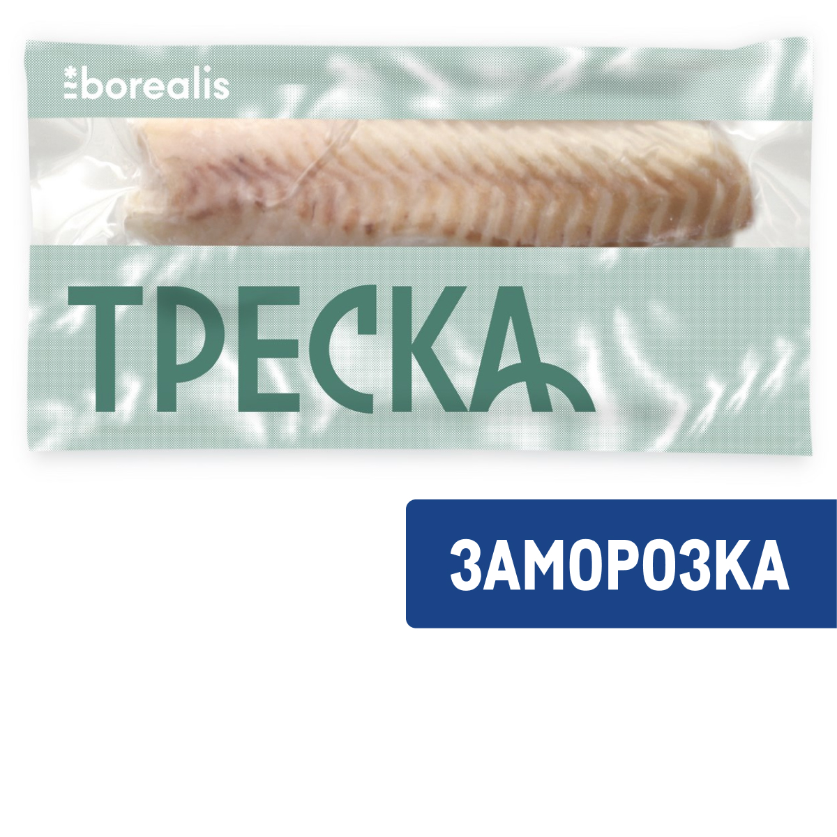 Треска филе Borealis спинка без кожи без костей замороженная, 350г