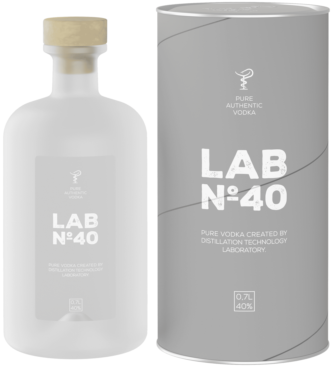 Изображение товара Водка LAB №40 0.7л премиальный натуральный напиток Россия