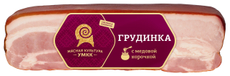 Грудинка из свинины Умкк с медовой корочкой копчено-вареная, 300г