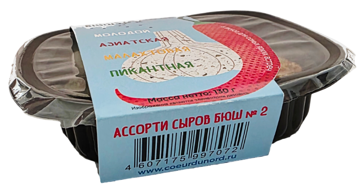 Ассорти мягких сыров Coeur du Nord Бюш № 2 из коровьего молока 45%, 130г