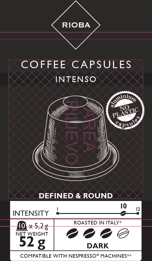 Изображение товара RIOBA Кофе в капсулах Intenso для кофемашин Nespresso 10шт, 52г