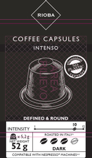 RIOBA Кофе в капсулах Intenso для кофемашин Nespresso 10шт, 52г