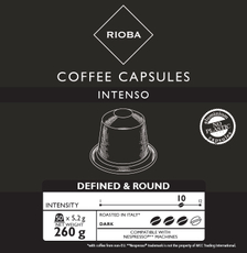 RIOBA Кофе в капсулах Intenso для кофемашин Nespresso 50шт, 260г