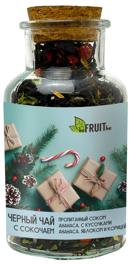 Изображение товара Чай черный Befruitbe Сокочай с ананасом, яблоком и корицей, 80г