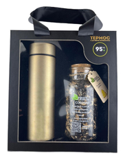 Чай подарочный набор Befruitbe Сокочай черный имбирь и лемонграсс с термосом, 100г