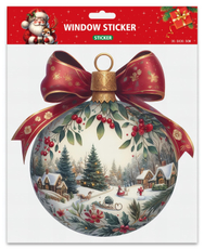 Новогодняя интерьерная наклейка Новогодний шар, размер 30.5 x 30.5см