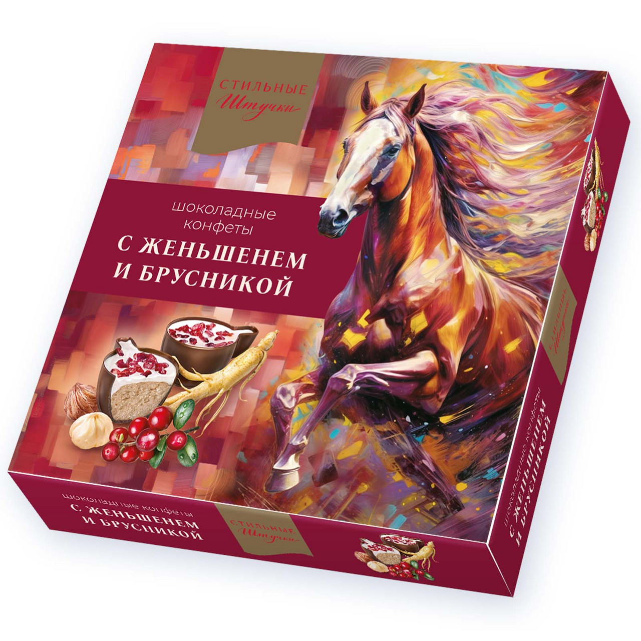 Конфеты Стильные штучки женьшень и брусника, 104г