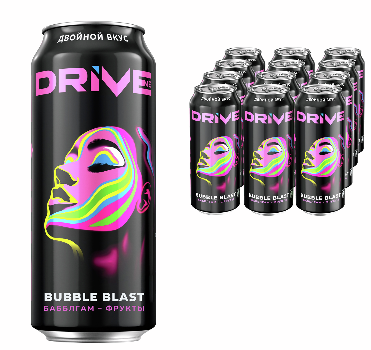 Напиток энергетический Drive Me Bubble Blast, 449мл x 12 шт