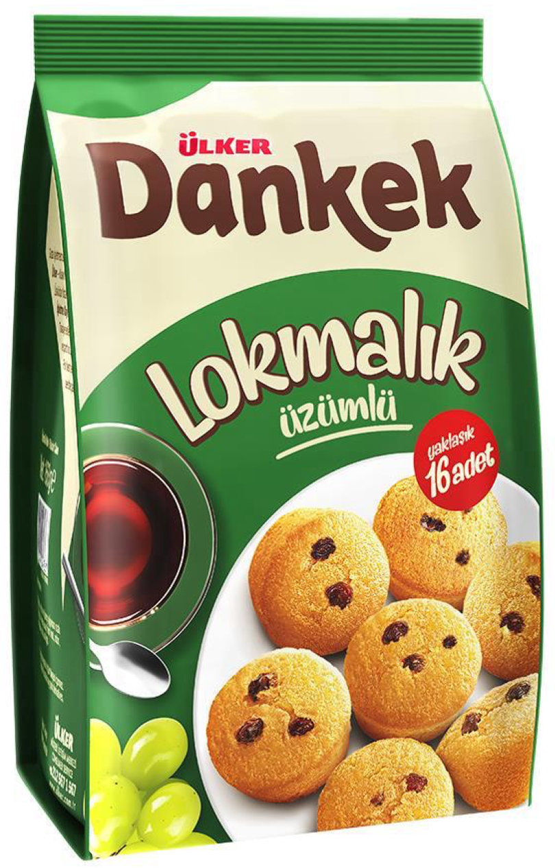 Мини-кексы Ulker Dankek с изюмом (10г x 16шт), 160г