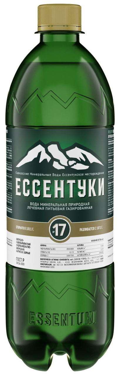 Изображение товара Вода Ессентуки №17 минеральная газированная, 750мл
