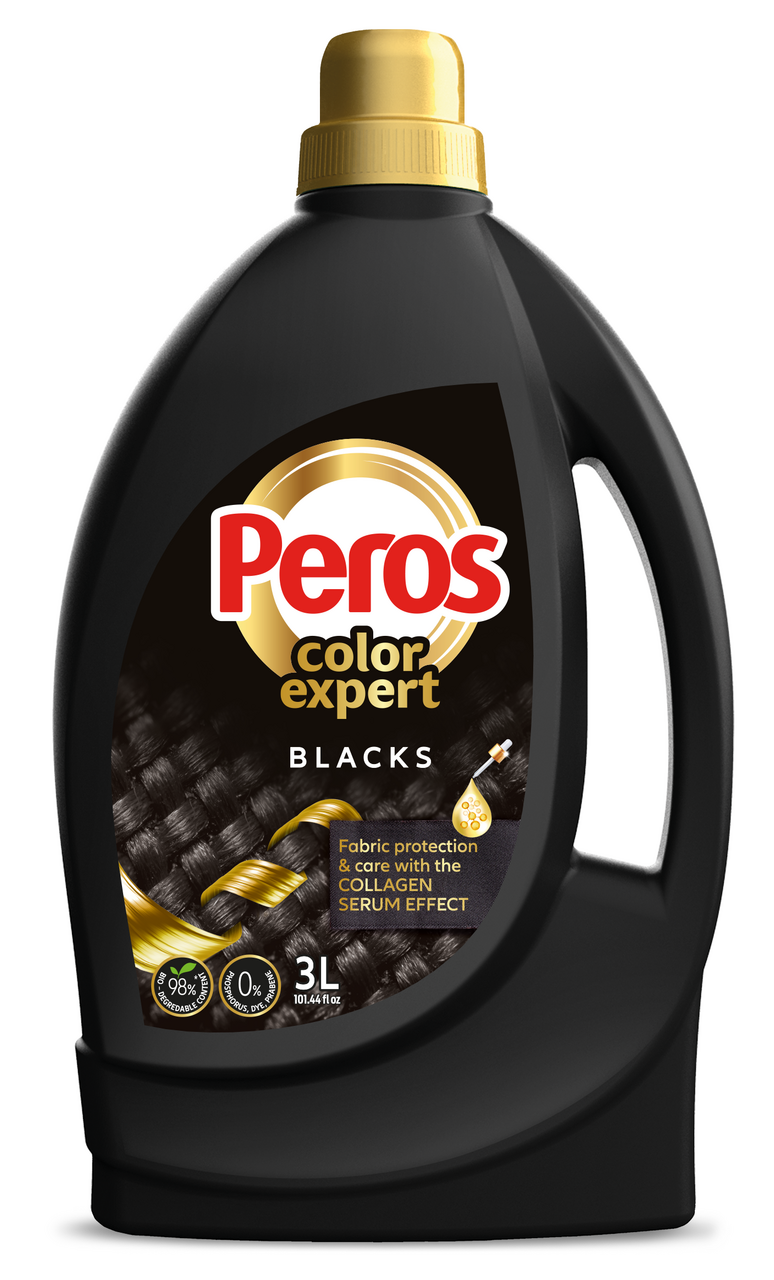 Изображение товара Гель для стирки черных тканей Peros Color Expert Blacks 3л концентрированный