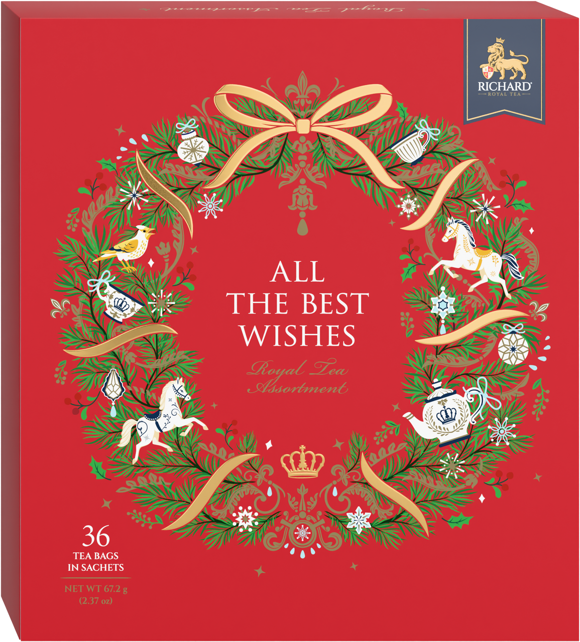 Изображение товара Чай черный Richard All the best wishes ассорти в упаковке 36 пакетиков